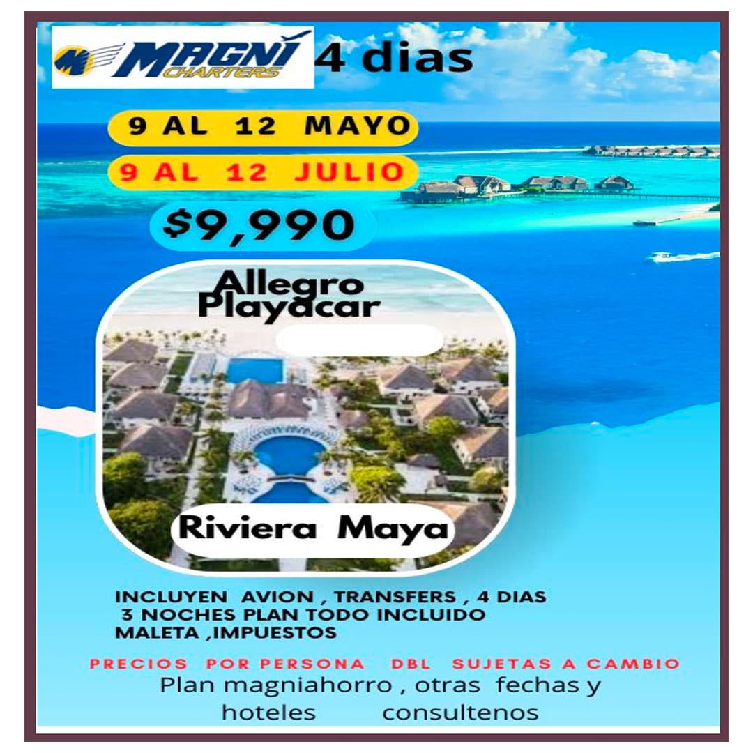 Promoción de Turismo Zarco con paquetes turísticos a Cancún, Acapulco, Tulum y Riviera Maya. Incluye vuelos redondos, traslados, hospedaje en hoteles todo incluido, precios especiales para grupos y familias, opciones nacionales e internacionales.
